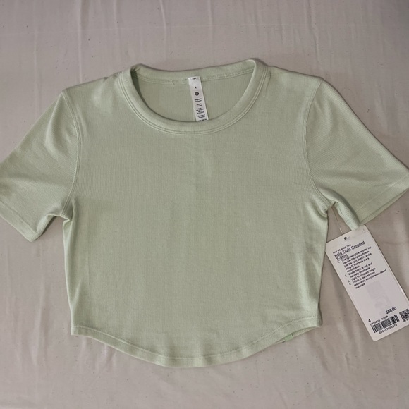 light green lulu crop top! - Picture 3 of 5